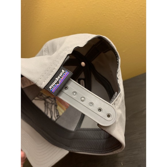 Patagonia Line Logo Ridge Channel Watcher Hat Cap Adjustable SnapBack Gray - Picture 3 of 7